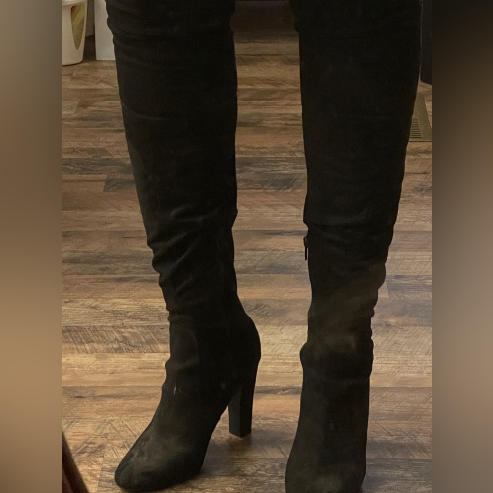Over-the-knee Faux Suede High Heel Boots